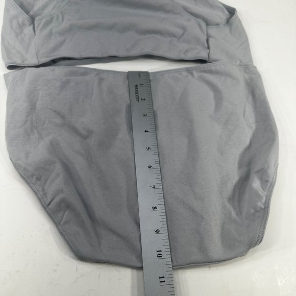 Lot Of Two Hanes Women's Size 8 Panty Brief Hi Cut Gray New Without Tags - Picture 7 of 7